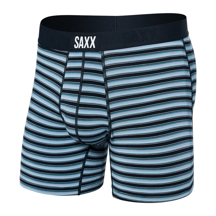 Bokserki męskie szybkoschnące SAXX VIBE Micro Field Stripe - granatowe