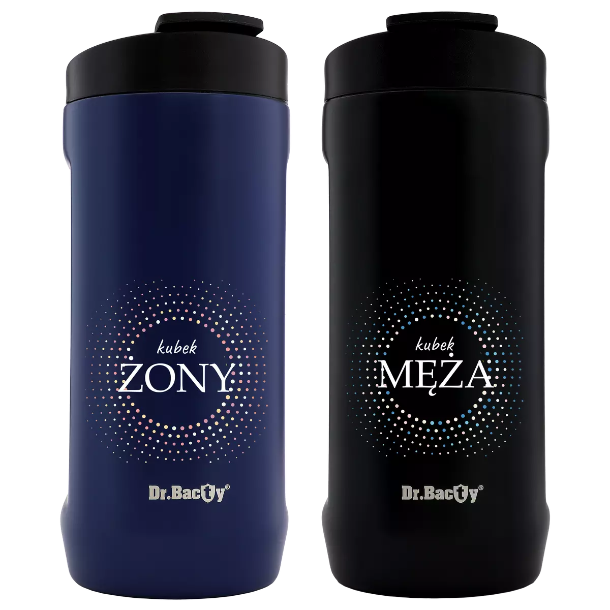 Zestaw kubków termicznych dla zakochanych Dr.Bacty Notus 360 ml
