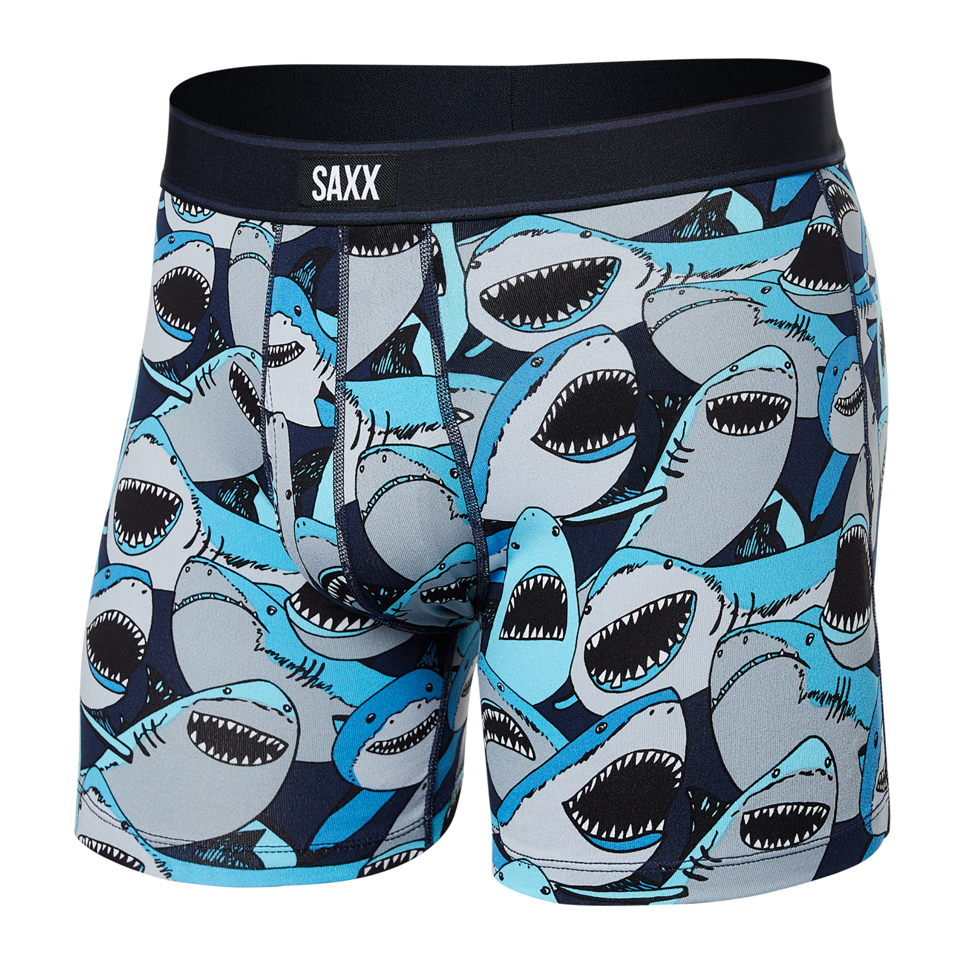 Bokserki męskie SAXX DAYTRIPPER Boxer Brief  Fly Rekiny - granatowe