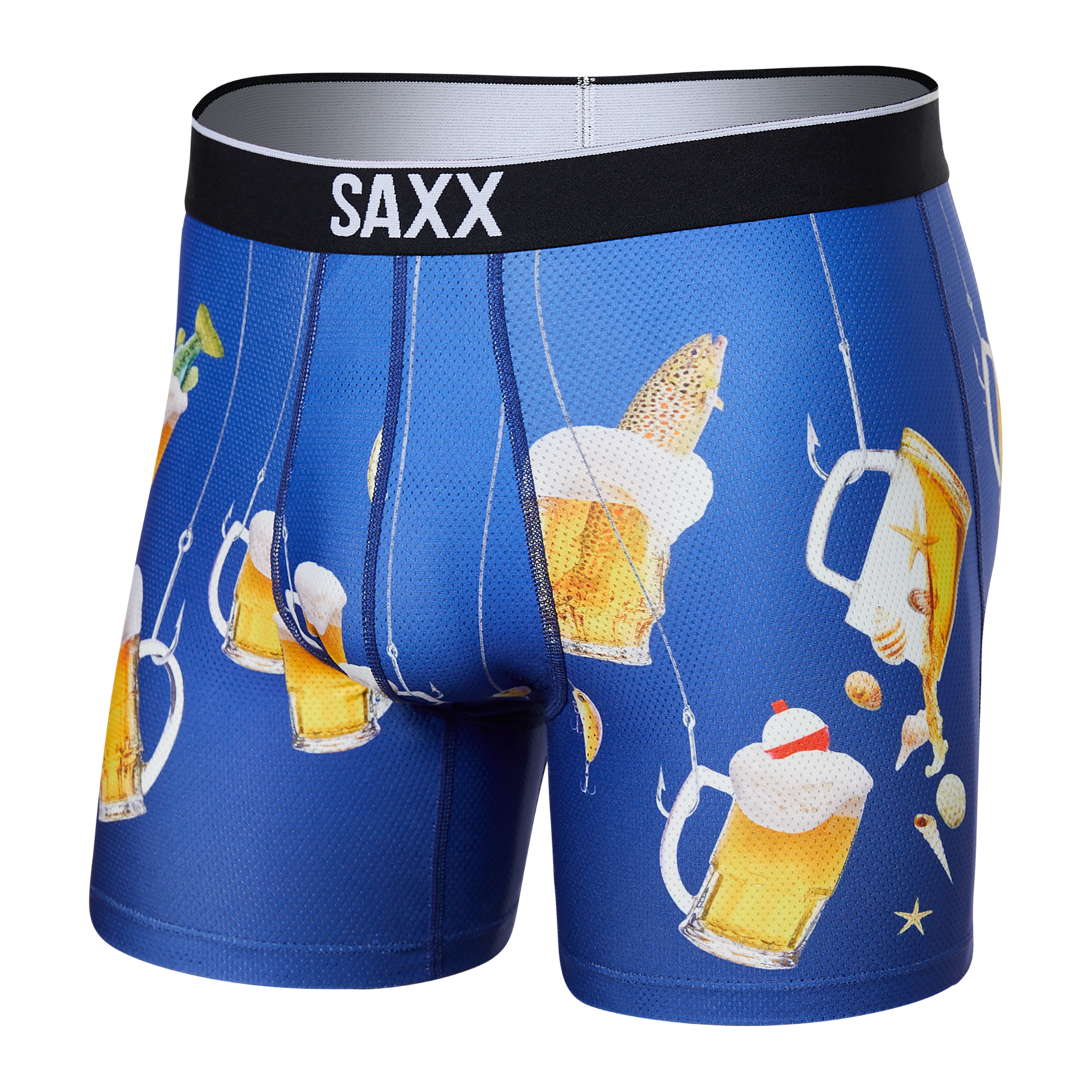 Bokserki męskie sportowe SAXX VOLT Boxer Brief piwo – niebieskie