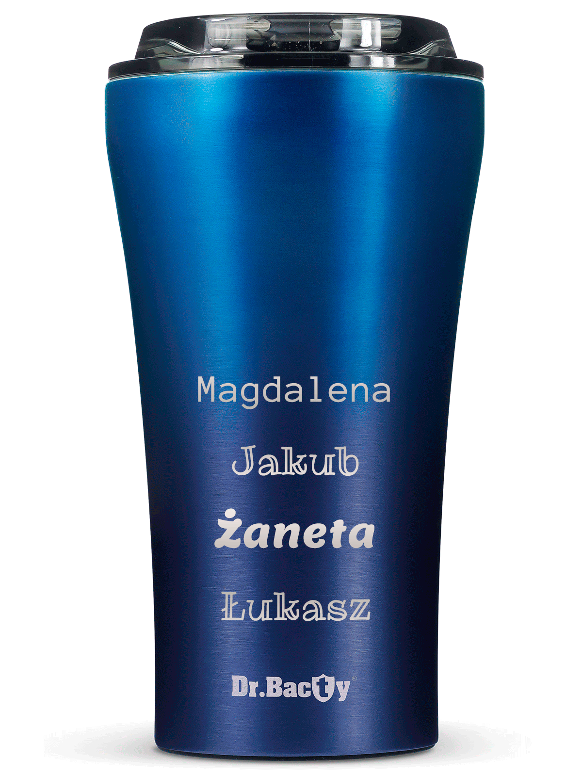 Kubek termiczny na kawę Dr.Bacty Apollo 2.0 - 360 ml - Monaco Blue - Z twoim grawerem