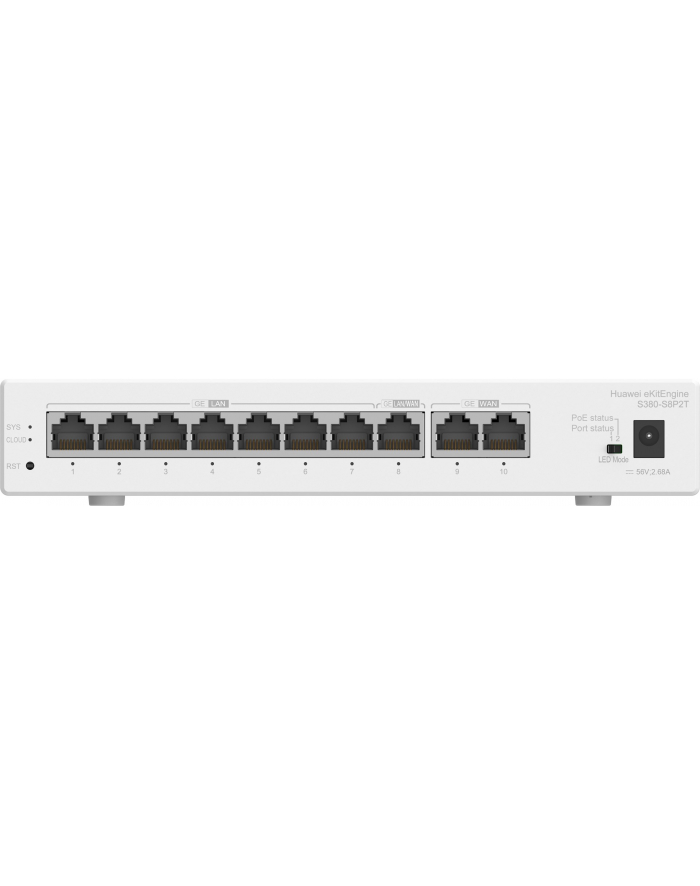 Smartphome Huawei S380-S8P2T Router 2x GE WAN, 8x GE LAN, PoE+, 124W