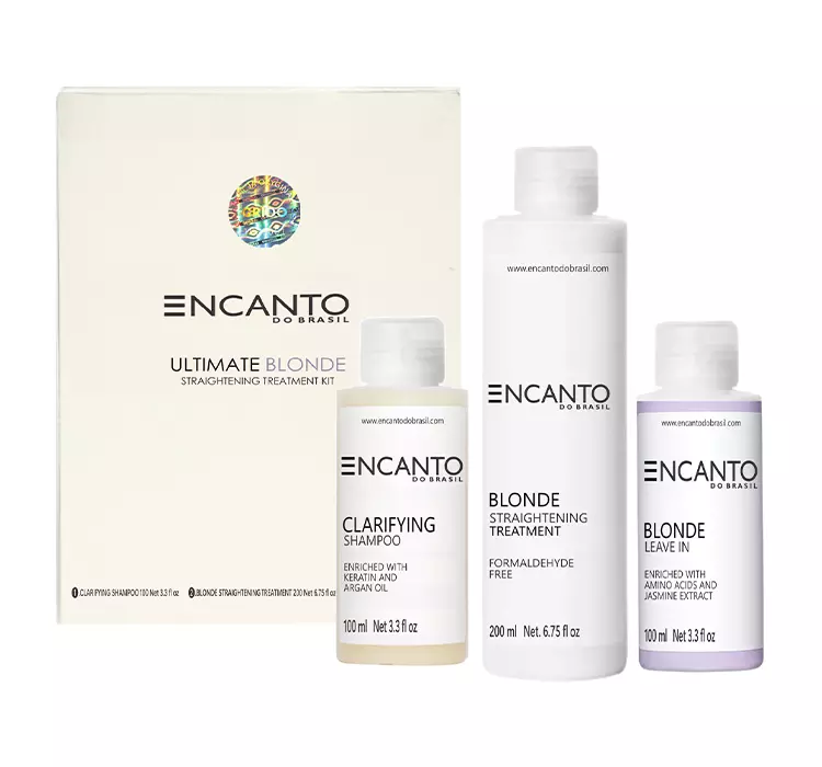 ENCANTO ULTIMATE BLONDE ZESTAW DO KERATYNOWEGO PROSTOWANIA WŁOSÓW 2x100ML + 200ML