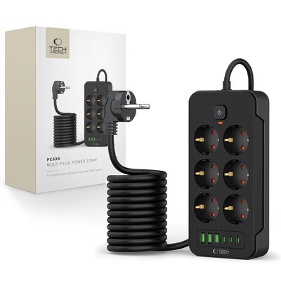 Listwa TECH-PROTECT PC6X6 (2 m) Czarny