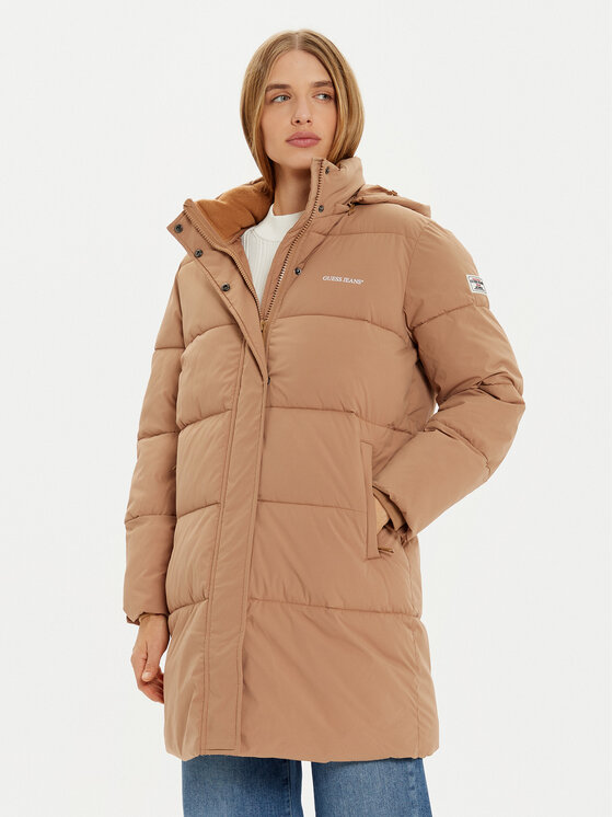 Guess Kurtka puchowa W4BL24 WGII2 Beżowy Regular Fit