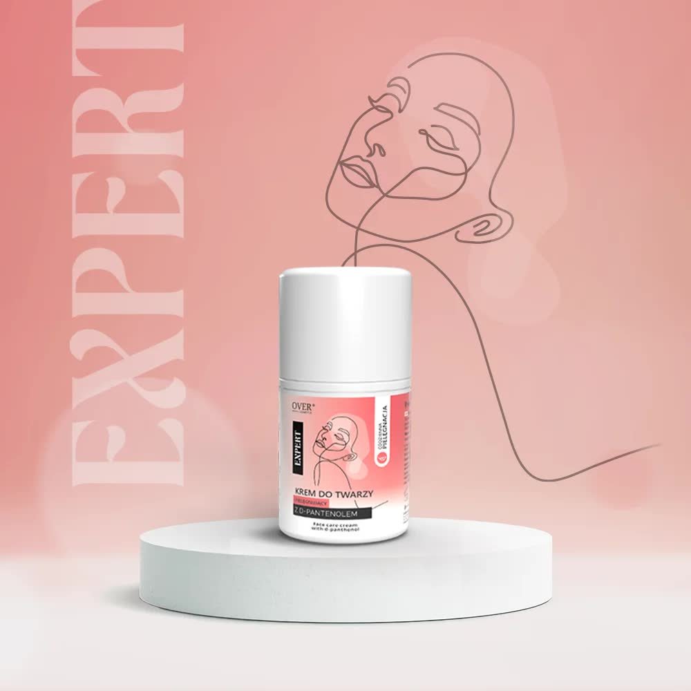 Over Cosmetics, Krem pielęgnujący do twarzy z d-panthenolem, 50 ml