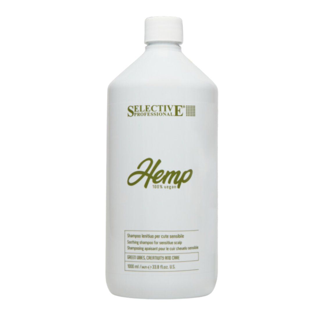 Selective, HEMP 100% Vegan Shampoo Lenitivo, Szampon do włosów, 1000ml