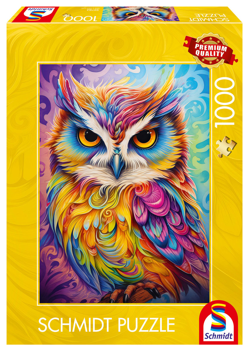 Puzzle, Kolorowa sowa, 1000 el.