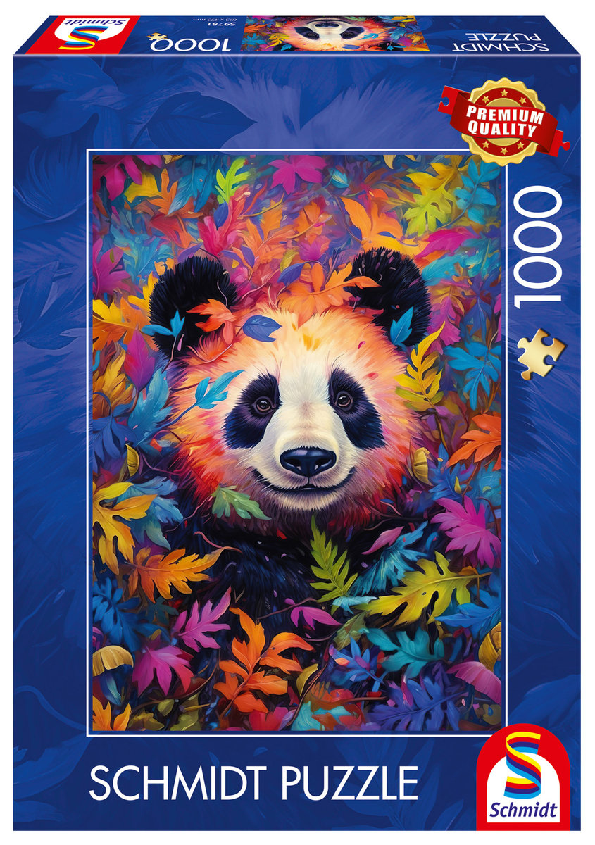 Puzzle, Panda w kolorowym lesie, 1000 el.