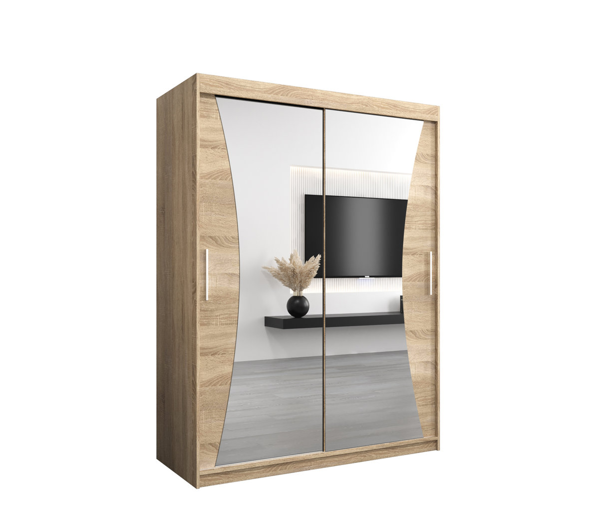 Szafa przesuwna Garderoba MONACO 150 gł. 62 sonoma/sonoma