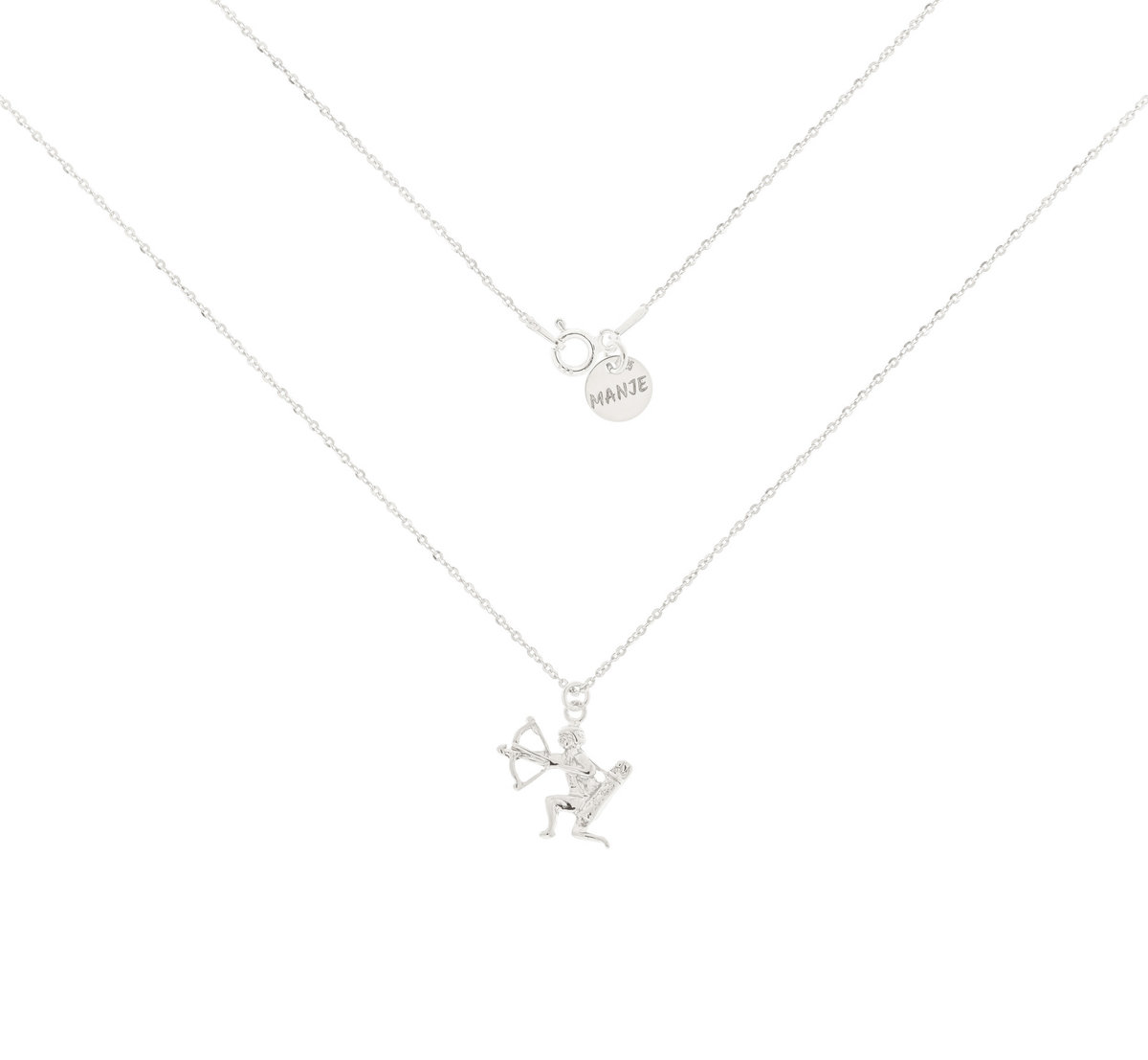 Srebrny naszyjnik ze znakiem zodiaku Strzelec 50 cm