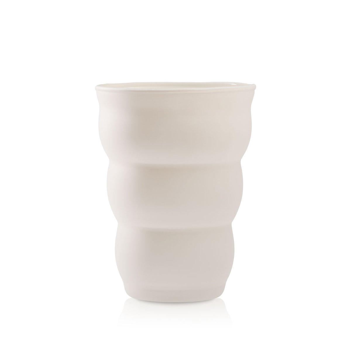 Wazon szklany kremowy SCANDI DECO H19