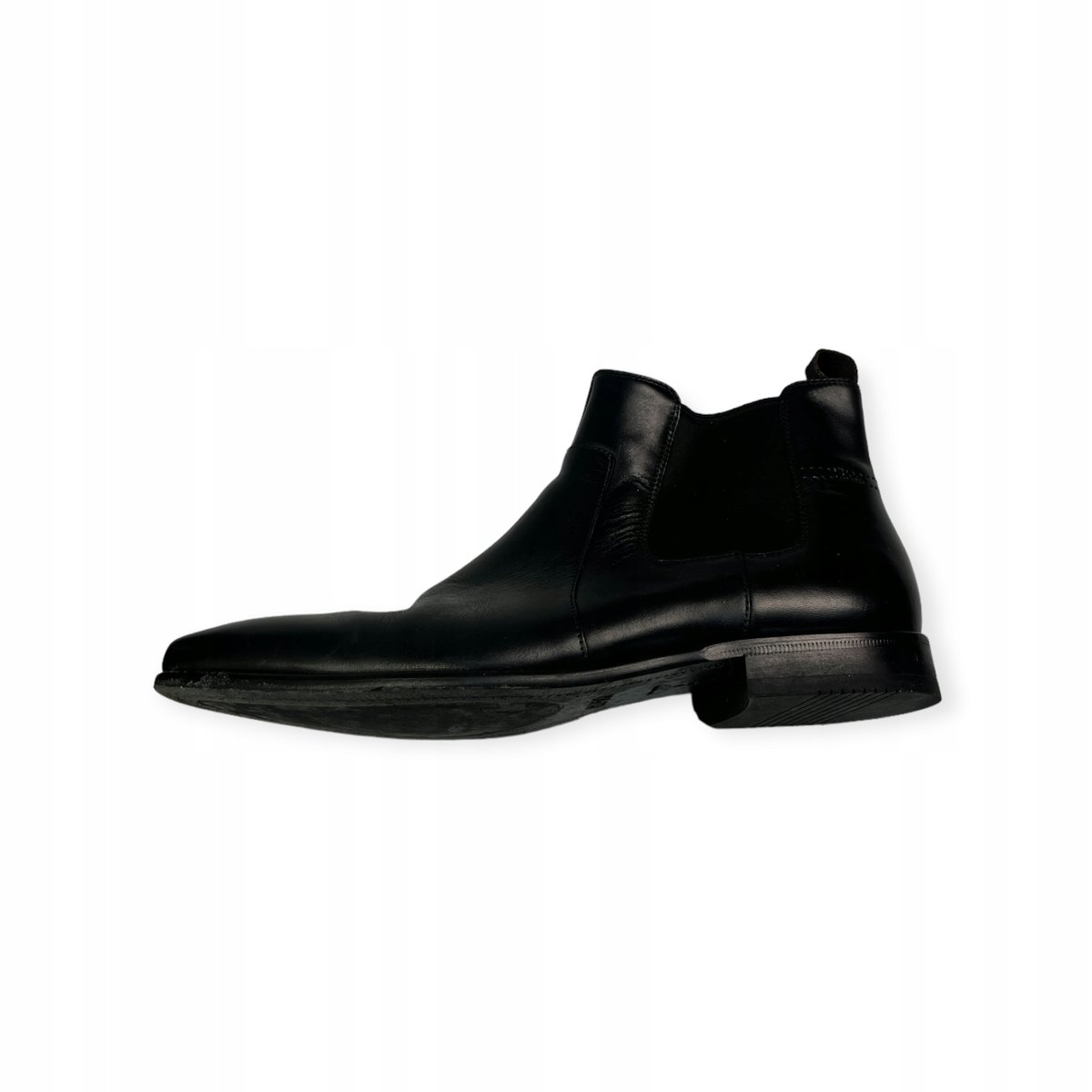 Czarne buty eleganckie wsuwane męskie HUGO BOSS 42