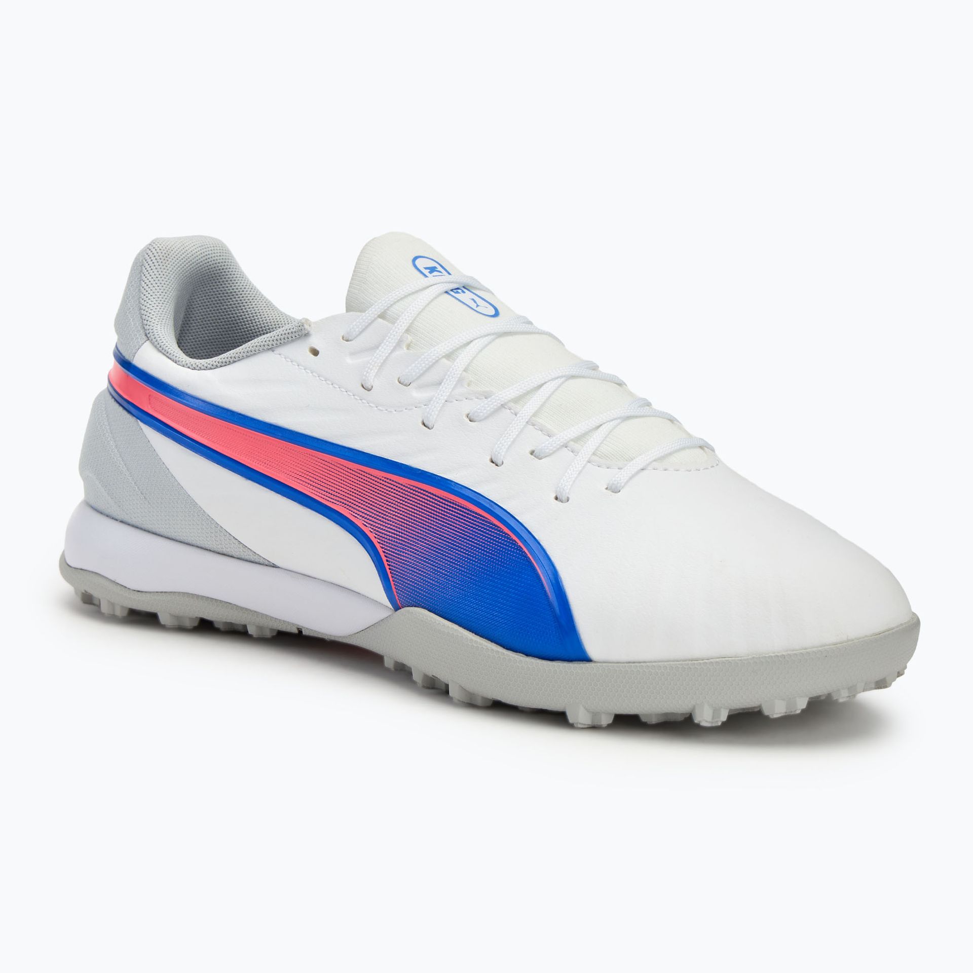 Buty piłkarskie PUMA King Match TT puma white/bluemazing/flat light grey/sunset glow WYSYŁKA W 24H 30 DNI NA ZWROT