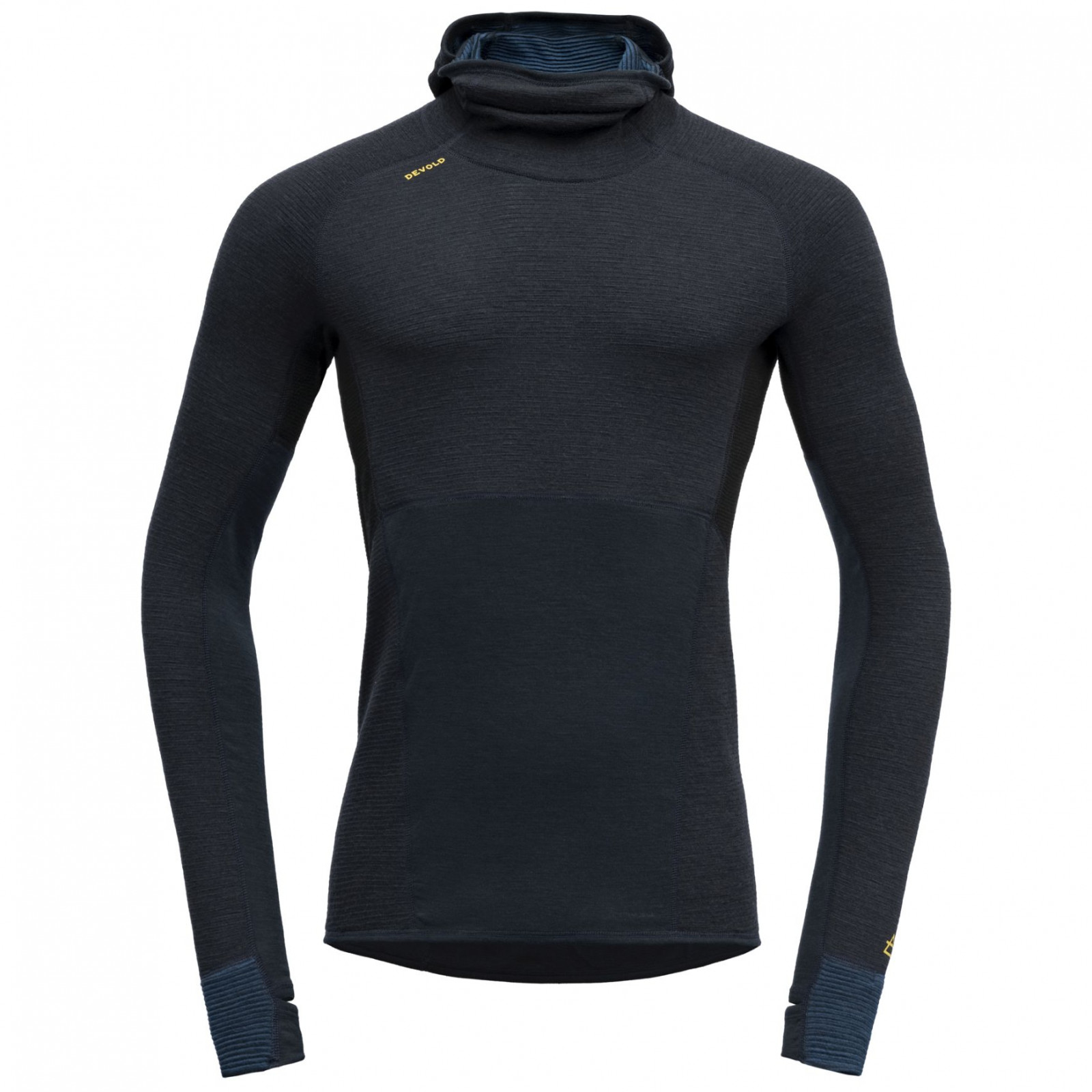 Męska bluza Devold Tuvegga Merino Hoodie Man Rozmiar: M / Kolor: czarny/niebieski