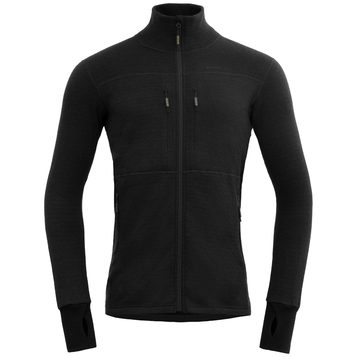 Męska bluza Devold Egga Grid Merino Jkt Rozmiar: XXL / Kolor: czarny