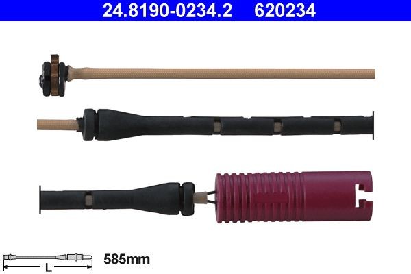 ATE CZUJNIK KLOCKÓW HAMULCOWYCH 24.8190-0234.2 BMW E38 750I 94-01