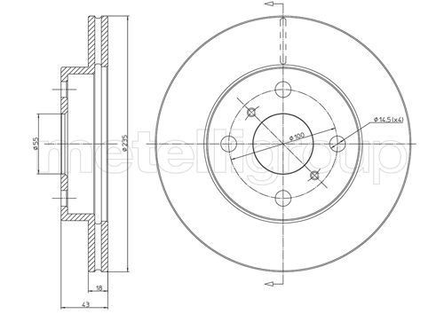 METELLI Tarcza hamulcowa 23-0552C