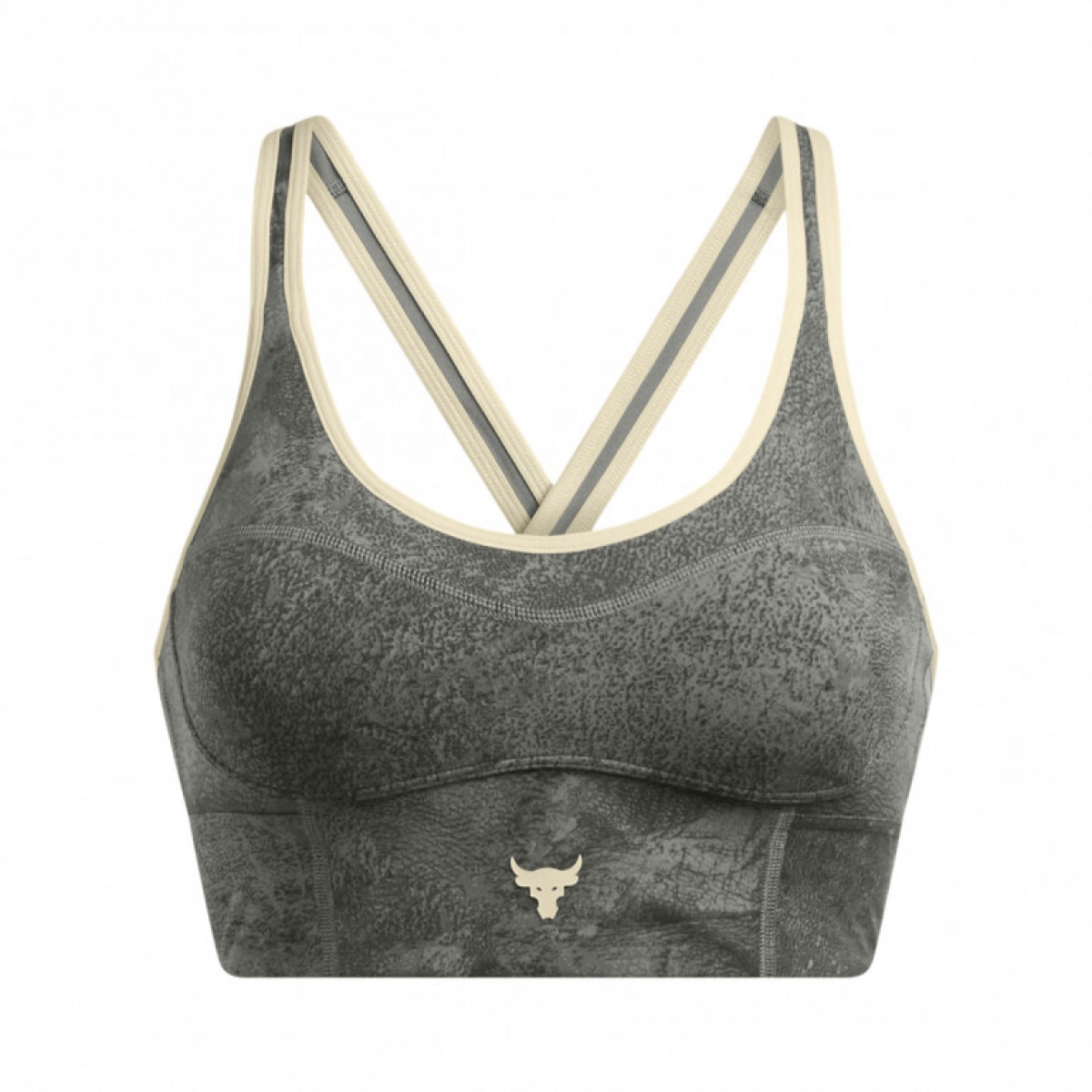 Biustonosz treningowy Under Armour Project Rock LG LL Infty Bra Pt - szary - UNDER ARMOUR