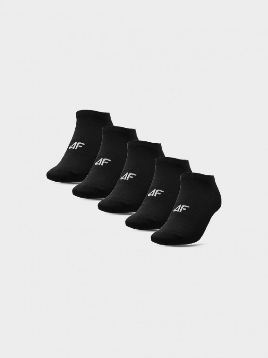 Męskie skarpetki stopki (5-pack) 4F 4FWMM00USOCM282 - czarne