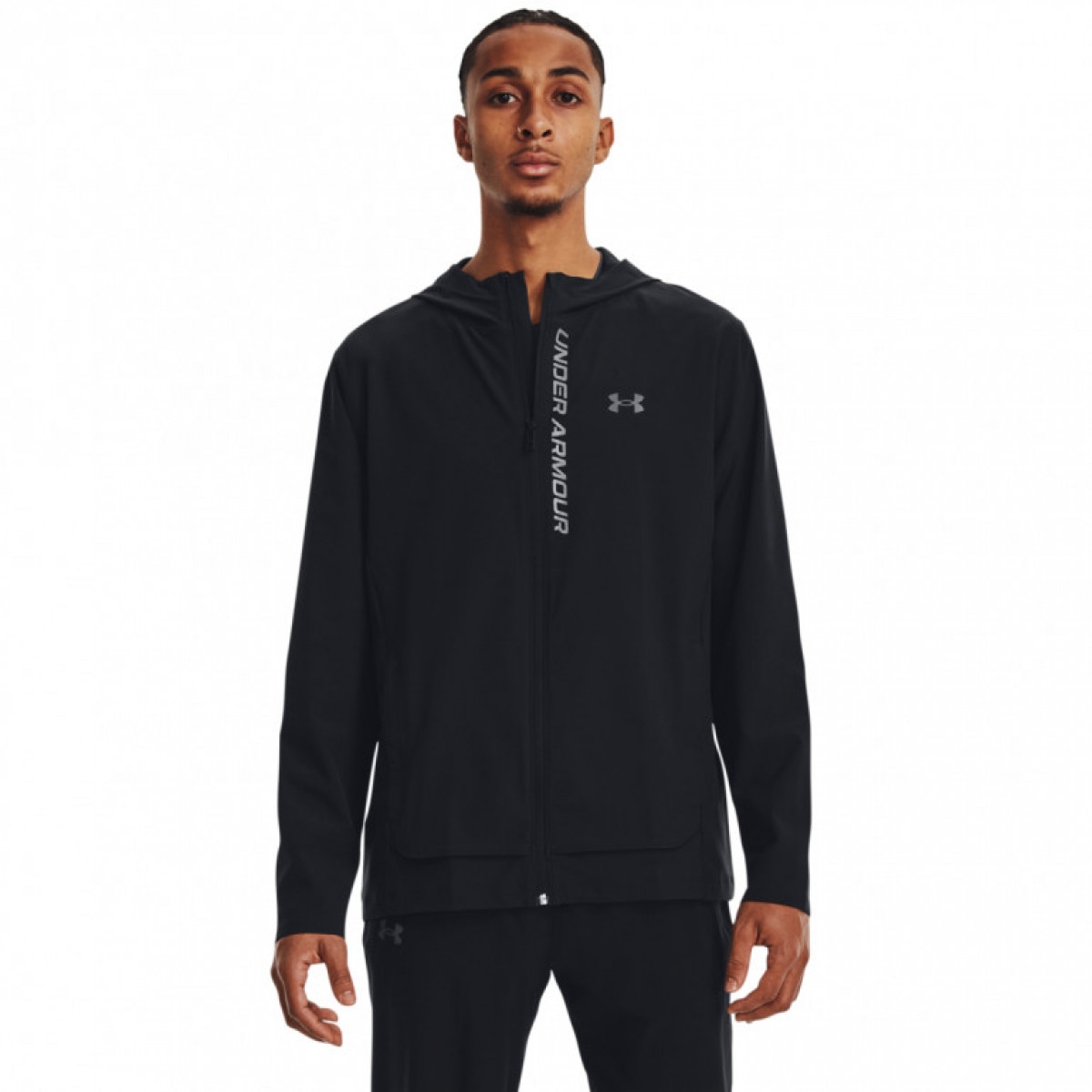 Męska kurtka do biegania Under Armour UA OutRun the STORM Jacket - czarna - UNDER ARMOUR