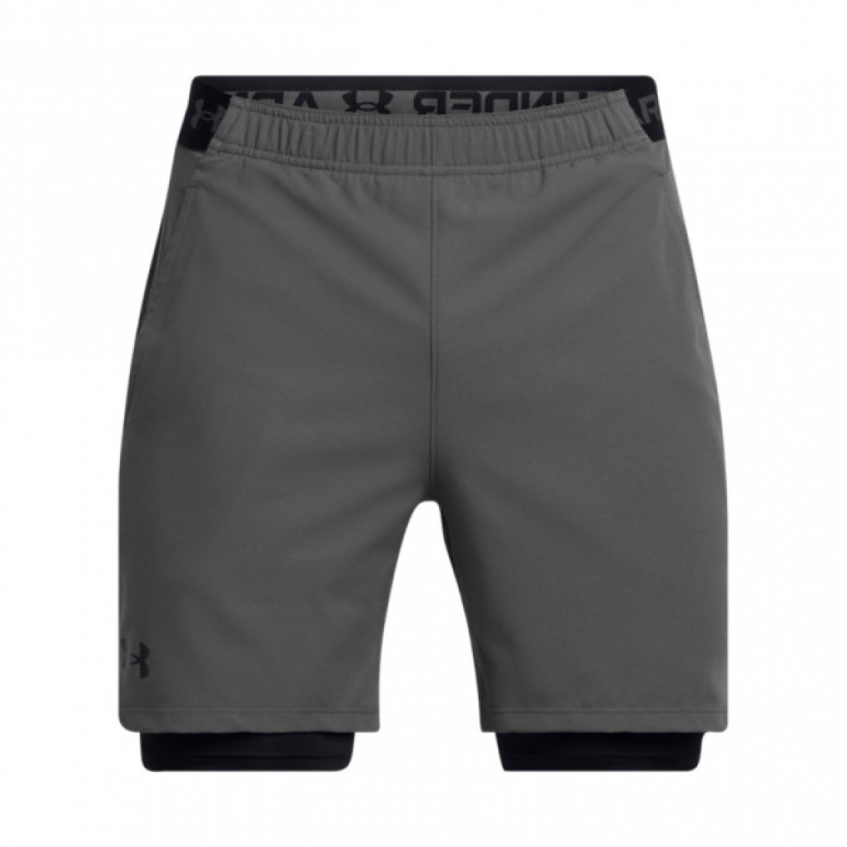 Męskie spodenki treningowe Under Armour UA Vanish Woven 2in1 Shorts - szare - UNDER ARMOUR