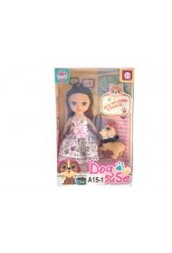 Laleczka 16cm z pieskiem