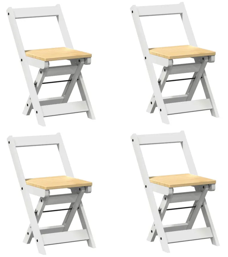 Biały komplet składanych krzeseł minimalistycznych D0-S36