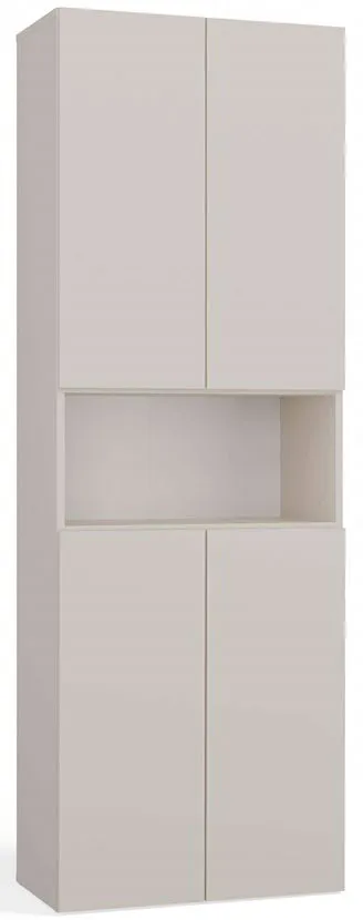 Beżowa szafka łazienkowa z koszem kaszmir R6-K00