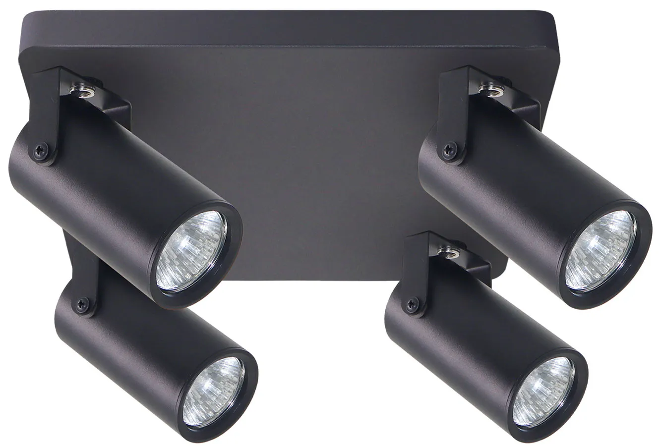 Czarna lampa sufitowa 4-punktowa loft - Z073 E0-K50