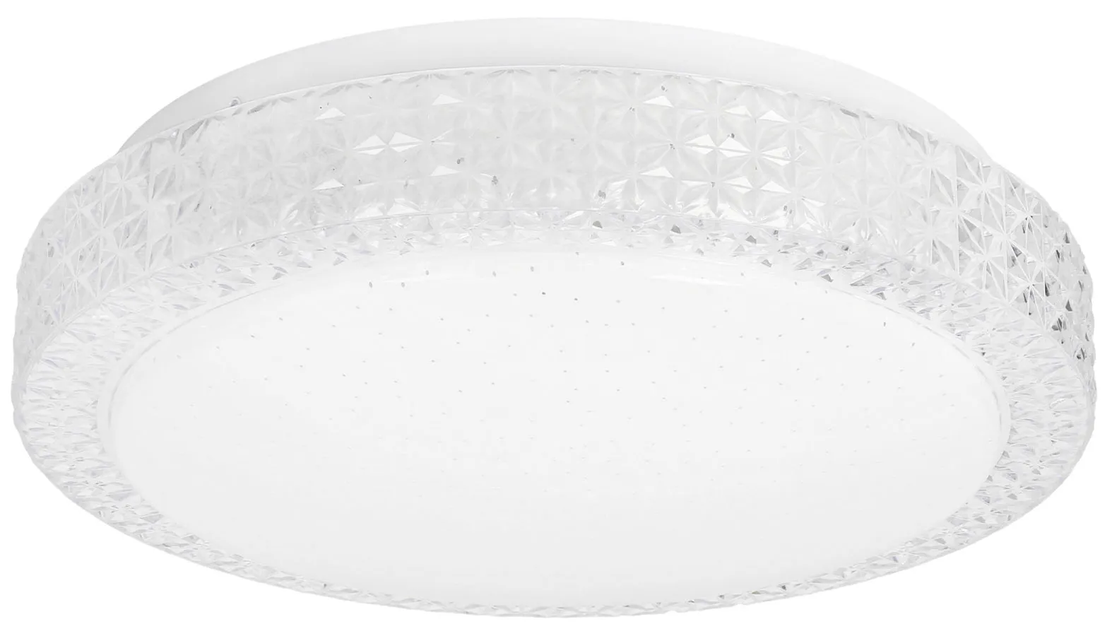Biały kryształowy plafon sufitowy LED - Z076-Elmar