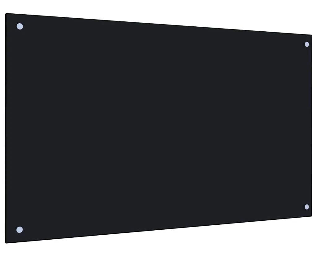 Szklany czarny panel ścienny do kuchni B5-G09