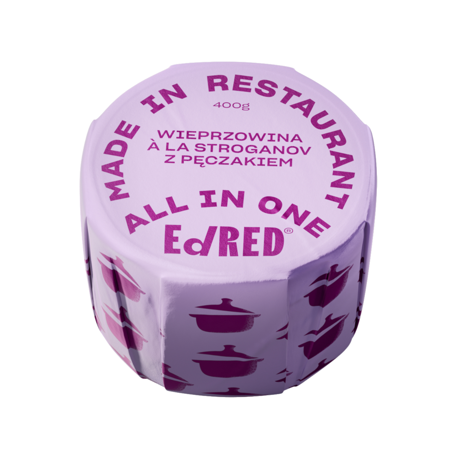 Rzemieślnicza konserwa w puszce Ed RED All in On Wieprzowina à la Stroganov z pęczakiem 400 g - ONE SIZE