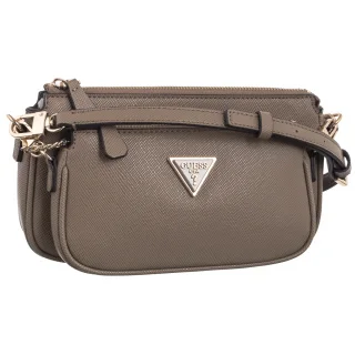 Torebka Listonoszka Noelle Dbl Pouch Crossbody HWZG78 79710 Dark Taupe (GU515-f) Guess