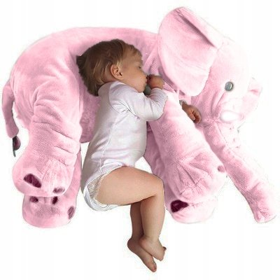 Ikea Jattestor, Słonik, Pluszak, Różowy, Miękka Poduszka 155 Cm