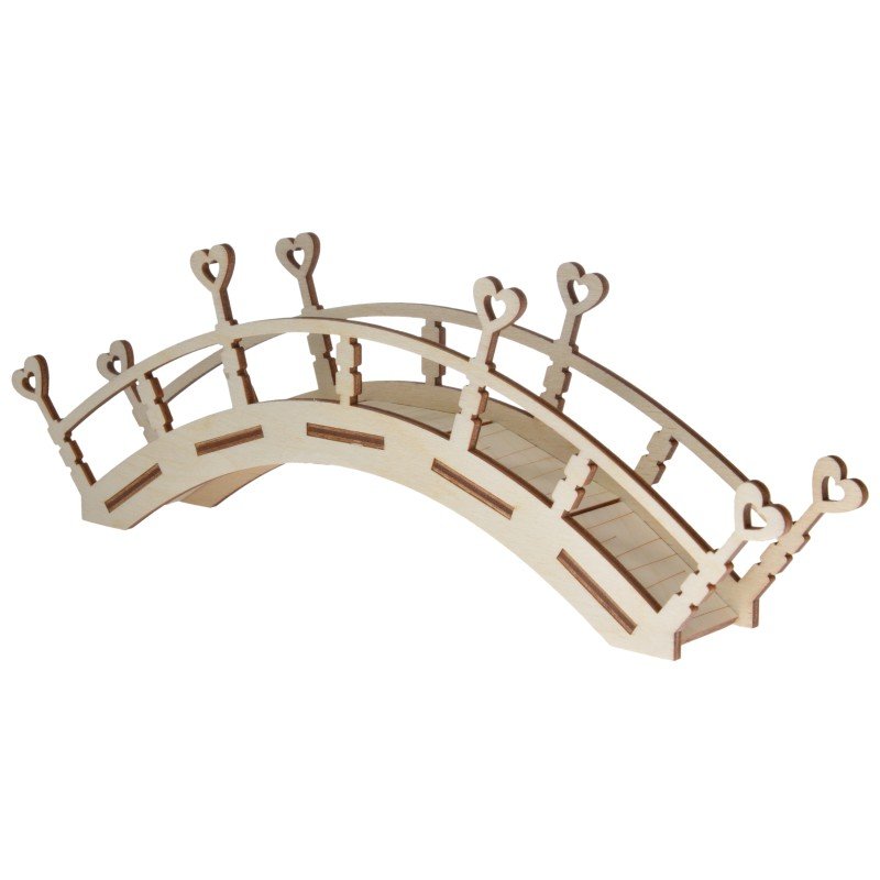 Drewniany mostek do składania Dekoracja na tort