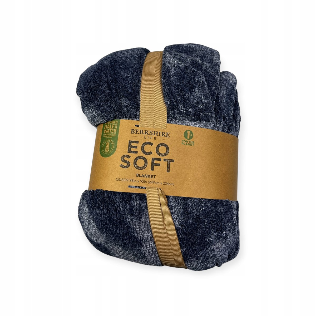 Miękki ciepły niebieski koc ECO SOFT
