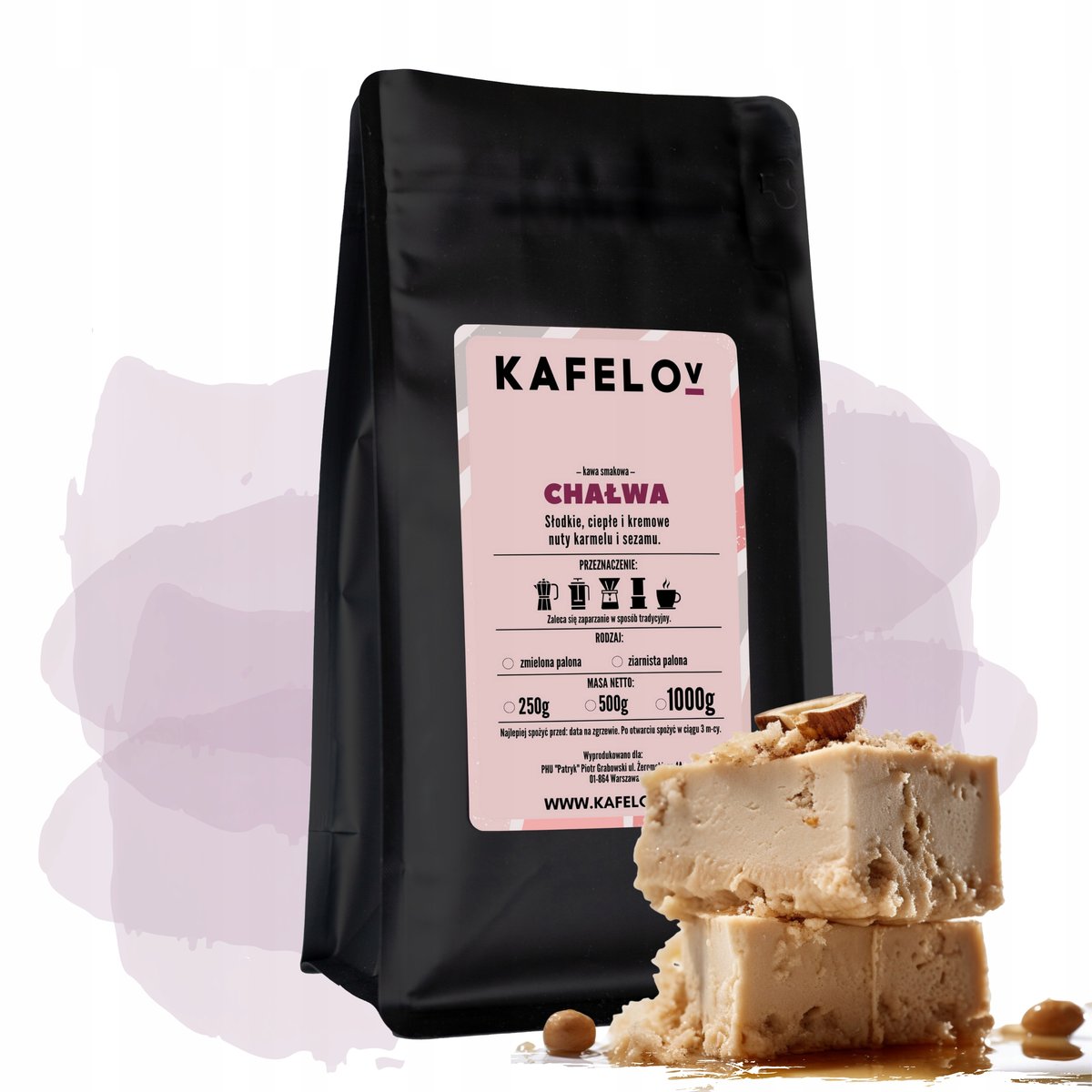 Kawa smakowa ziarnista 1 kg Chałwa