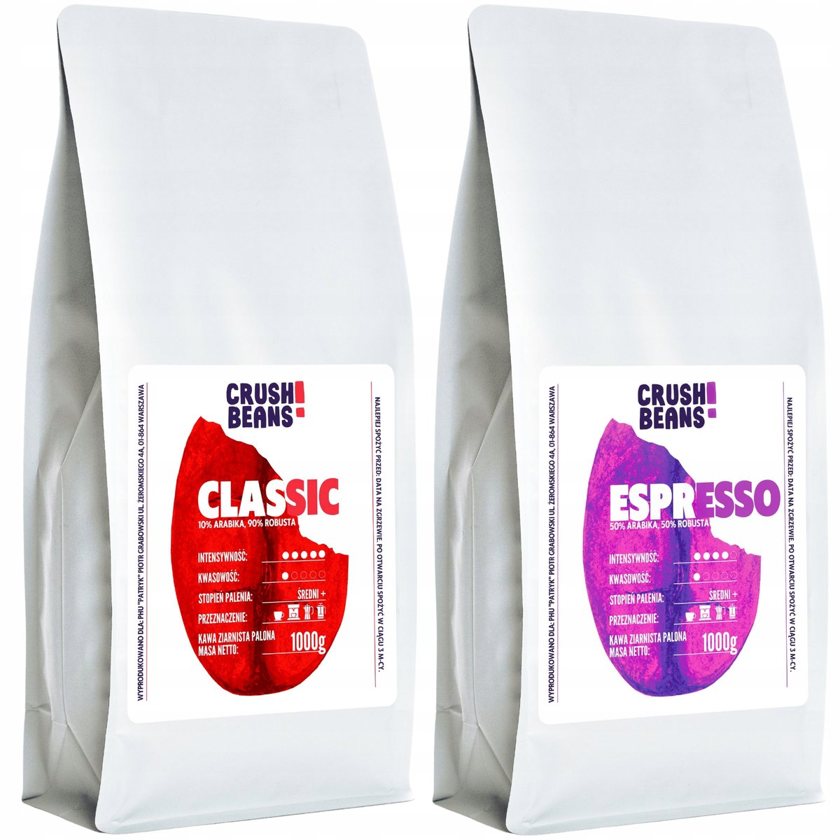 Kawa ziarnista 2kg CLASSIC+ESPRESSO Crush Beans