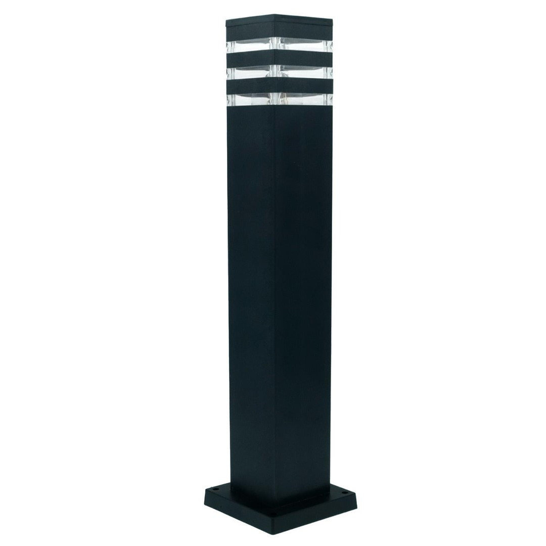 Słupek ogrodowy 60 cm kwadratowy 1xE27 30W czarny IP54 SAGITTA Idealed