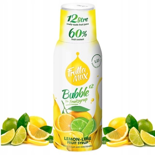 Syrop FruttaMax CYTRYNA-LIMONKA Koncentrat 500 ml na 12 litrów