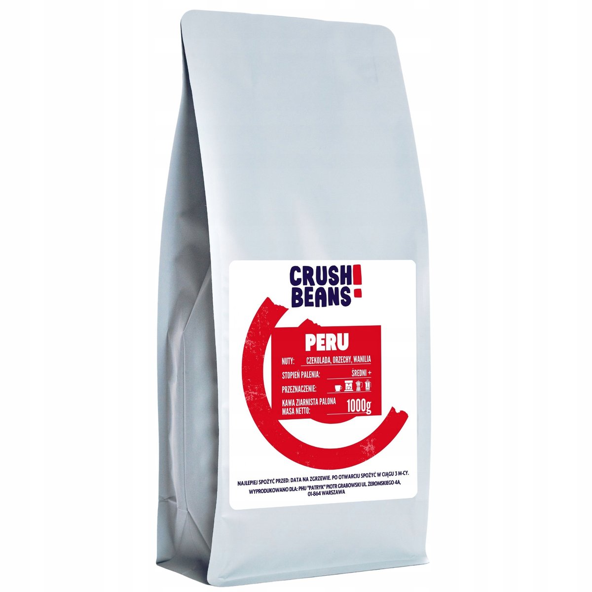 Kawa ziarnista 1kg PERU Crush Beans Arabica