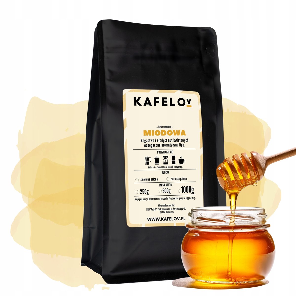 Kawa Kafelov smakowa MIODOWA 500G ziarnista