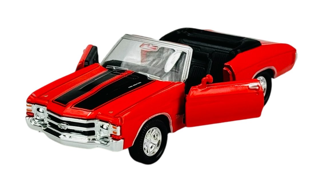 WELLY 1971 CHEVROLET CHEVELLE SS 454 CZERWONY 49769 1:34 (CZARNE WNĘTRZE)