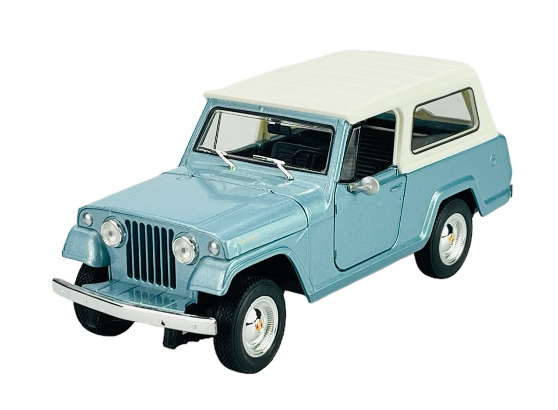 WELLY 1967 JEEPSTER COMMANDO STATION WAGON NIEBIESKI 1:24 24117