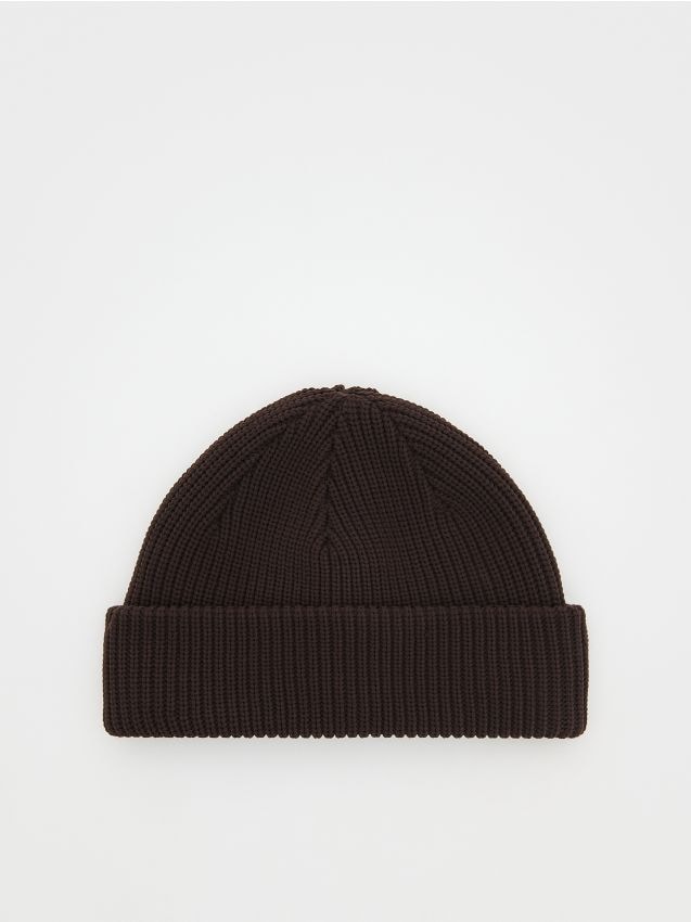 Reserved - Czapka beanie - ciemnobrązowy