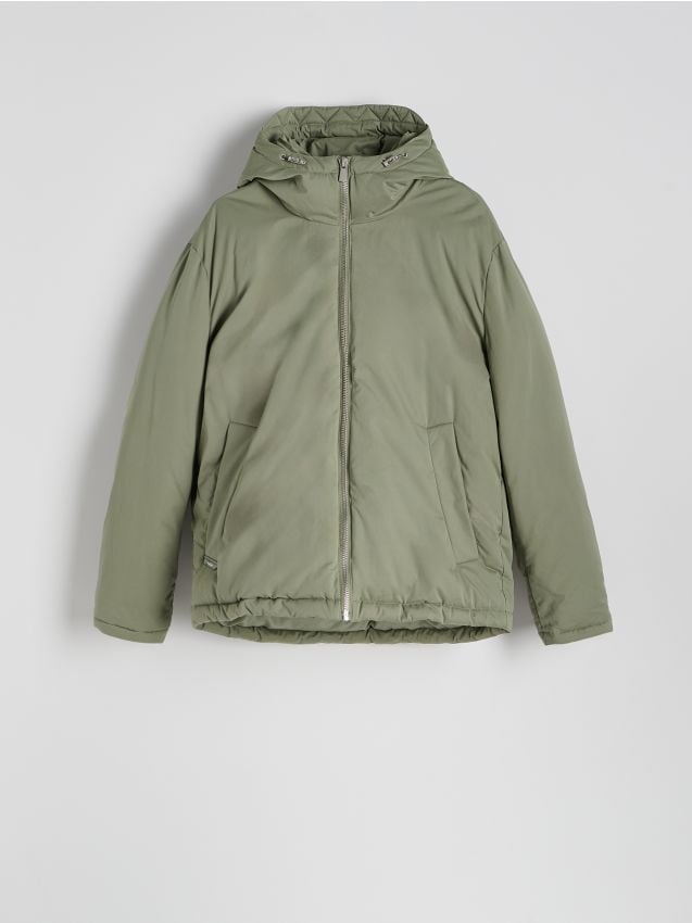 Reserved - Kurtka z kapturem - jasnozielony