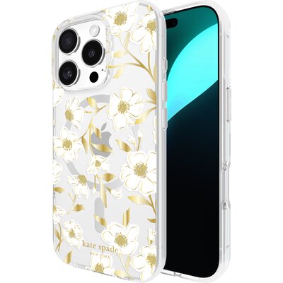 Etui KATE SPADE NEW YORK Protective Gems MagSafe do Apple iPhone 16 Pro Przezroczysto-złoty | Bezpłatny transport