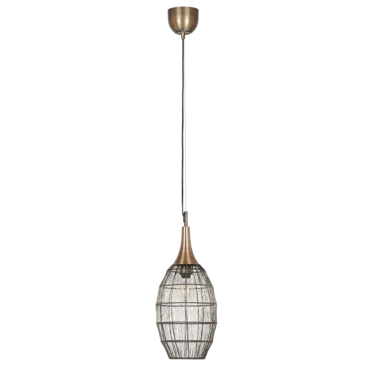 Zawieszana lampa SORAYA 365420104 Trio druciak metalowa czarny złoty