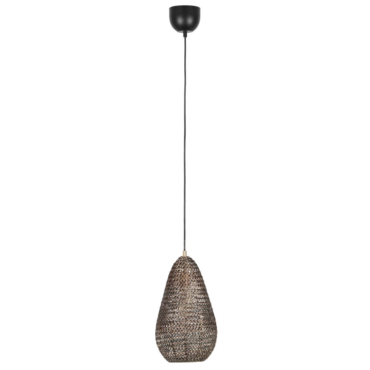 Wisząca lampa ZIVA 365300104 Trio druciana druciak łezka złoty czarny